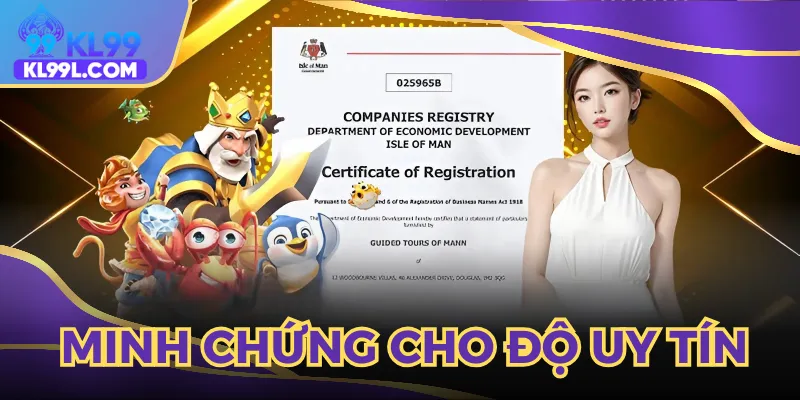 Giấy phép hoạt động là mình chứng cho độ uy tín của nhà cái